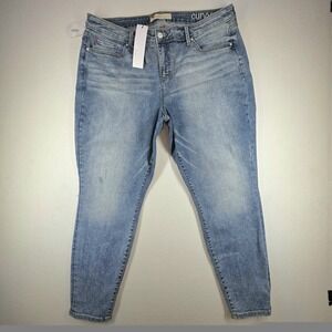 SLINK Jeans Women's Size 20 Curvy Skinny Denim Blue Jeans Light Wash High Rise